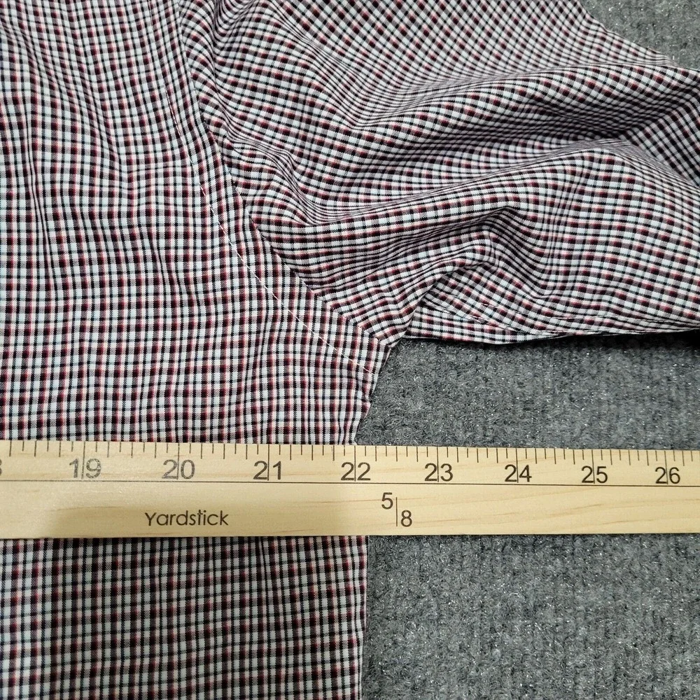 Eddie Bauer Shirt Mens Small Wrinkle Resistant Button Down Blue Red Plaid Cotton - Picture 6 of 9
